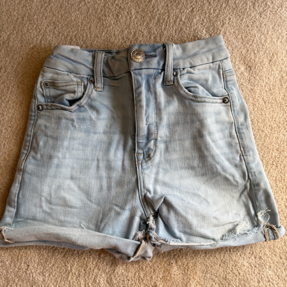American Eagle Outfitters Ne(x)t Level Stretch Light Wash Denim Shorts